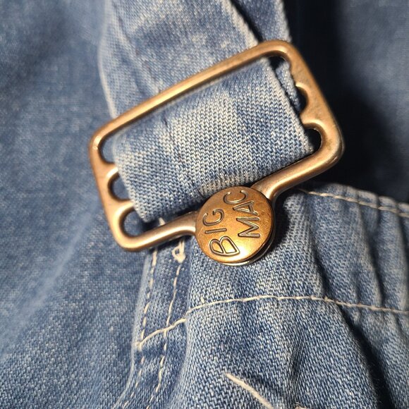 Vintage Big Mac Blue Denim Bibbed Overall Men's Size 42 x 30 Made in USA - Picture 5 of 6